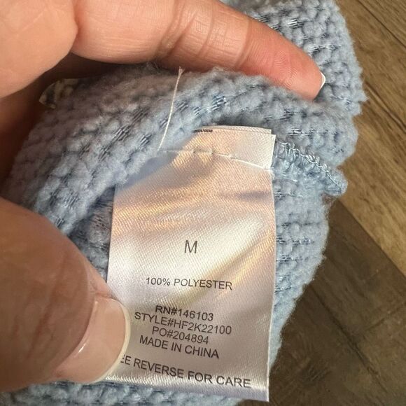 Hippie rose blue crop sweater size m - Picture 6 of 6